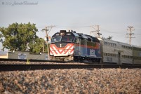 Metra 195 makes a Sunday evening run to Aurora