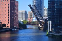 The C&NW Bridge, taken from the Green Line on the Lake Street Bridge